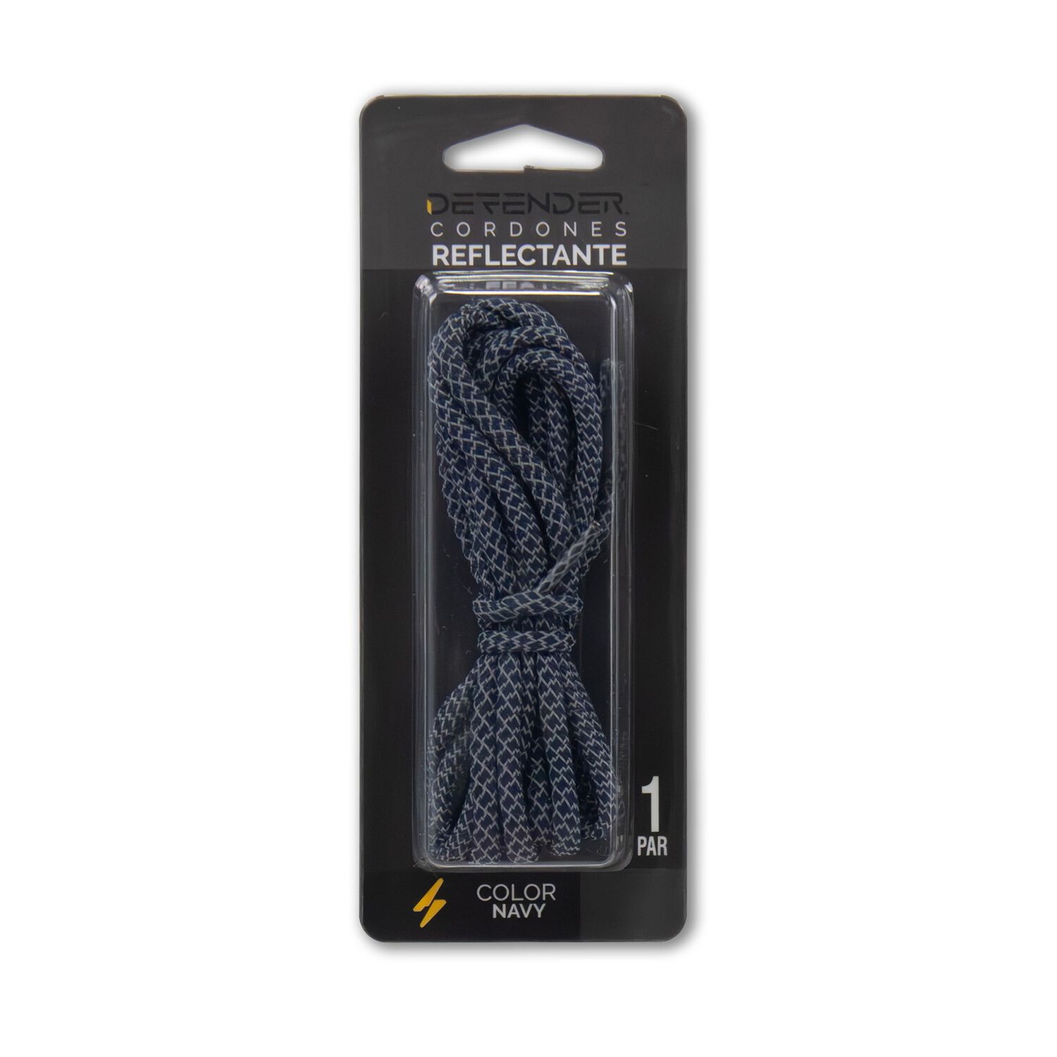 Cordones Defender Reflectante Navy Medium image number 1.0
